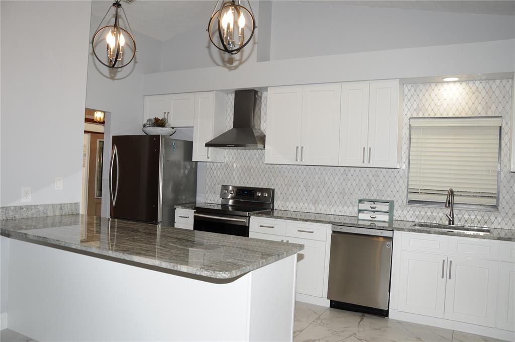 2106 Whitlock Place Dover, FL 33527 - Photo 18 of 83 a kitchen with stainless steel appliances granite countertop a sink a stove and cabinets