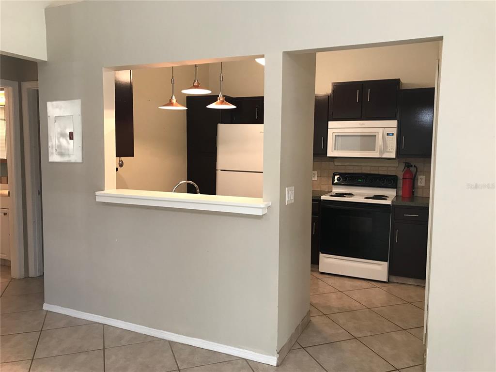 5100 Burchette Road, Unit 1607 Tampa, FL 33647 - Photo 23 of 39 a view of a kitchen from the hallway