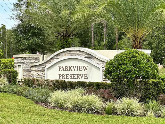 a view of a park with slide