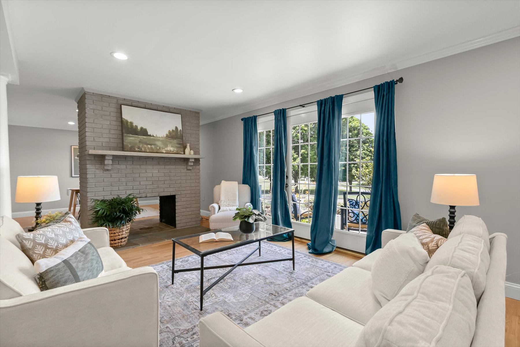 12405 Lime Kiln Road Fulton, MD 20759 - Photo 5 of 50 Sun Drenched Living Room w/ Fireplace