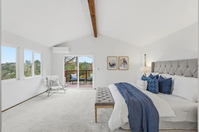 a bathroom with a shower and a toilet