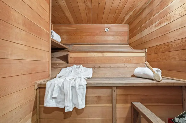 an aerial view of mountain with trees around