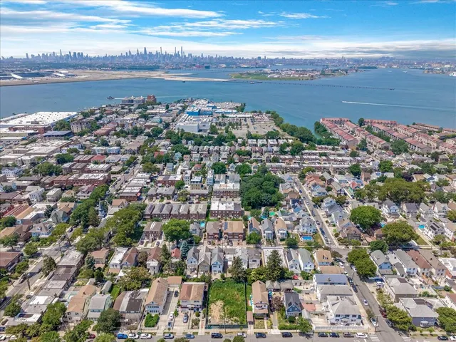 an aerial view of a city