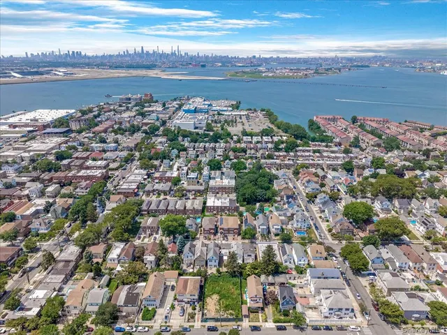 an aerial view of a city
