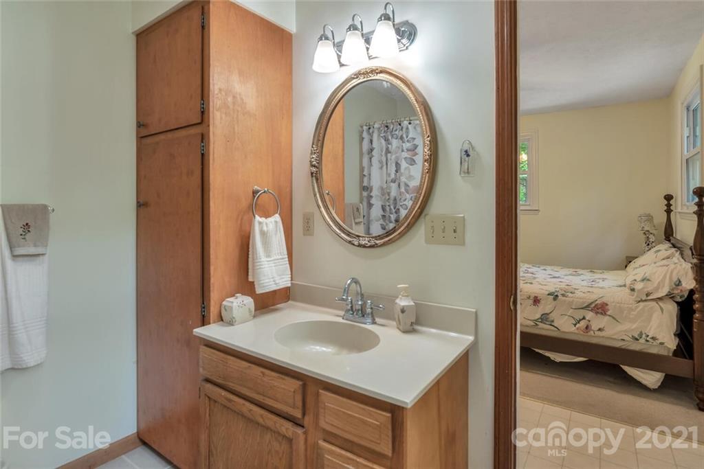 1158 Trammel Gap Road Saluda, NC 28773 - Photo 20 of 32 a bathroom with a sink and a mirror