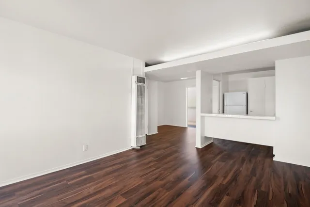 a big room with wooden floor