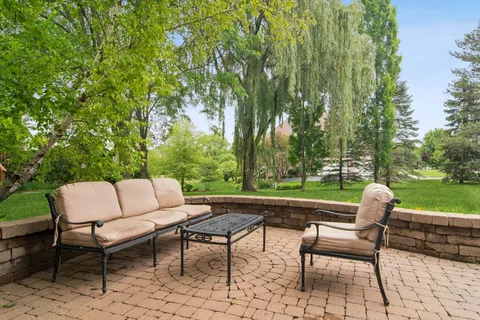 a outdoor view with a sitting space