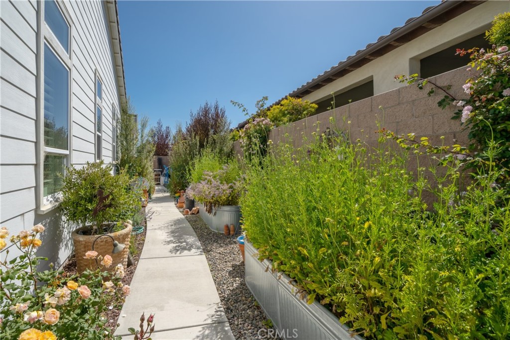 1594 Eucalyptus Road Nipomo, CA 93444 - Photo 27 of 75 a backyard of a house with outdoor seating and plants