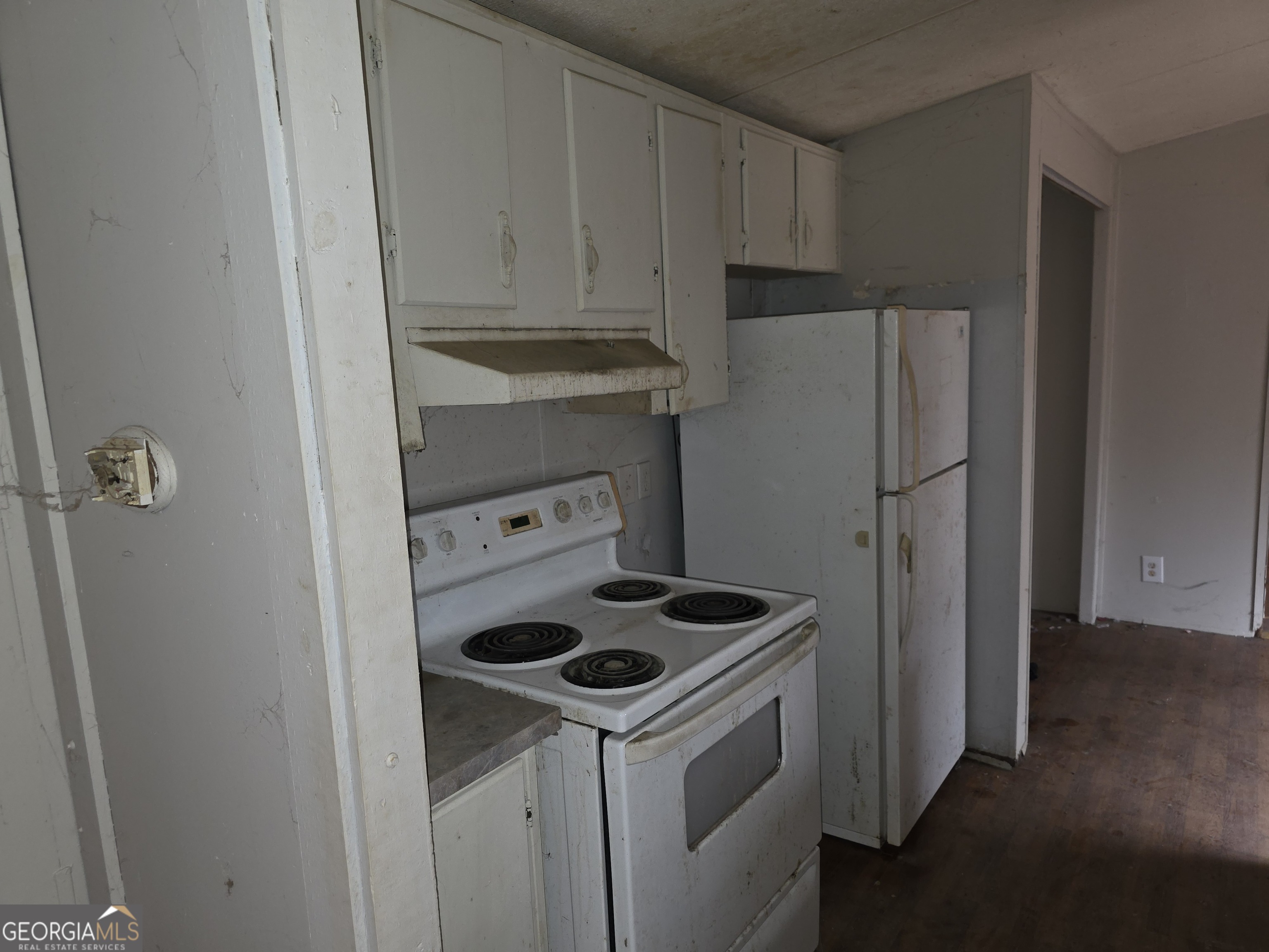650 Wildcat Road Buchanan, GA 30113 - Photo 6 of 26 a kitchen with a refrigerator sink and cabinets