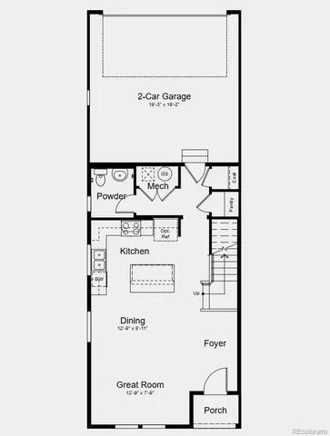 a view of hallway with livingroom