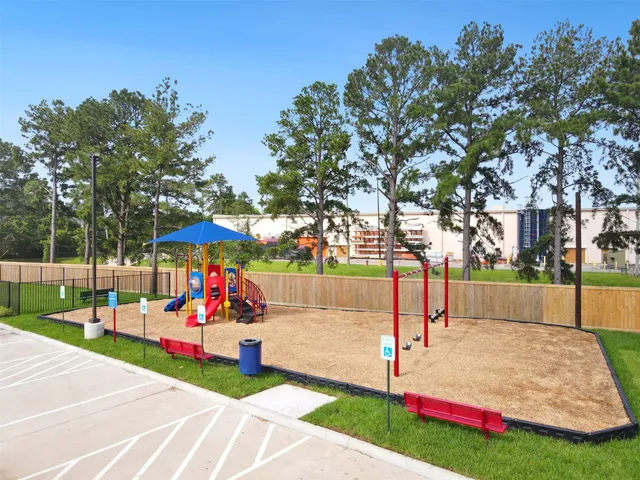 a view of a pathway with a backyard