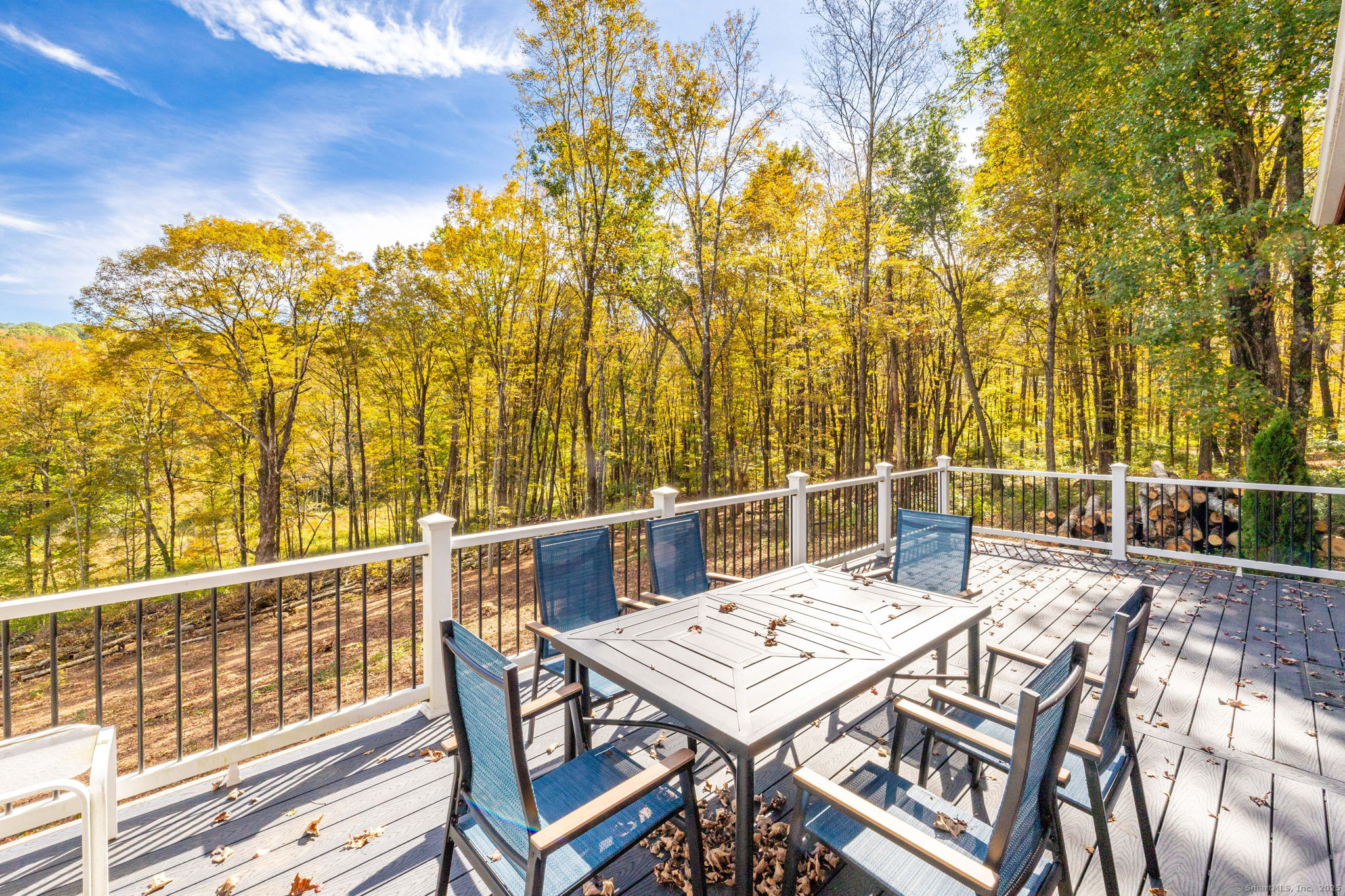 235 White Deer Rock Road, Unit GUEST Woodbury, CT 06798 - Photo 20 of 21 a view of a dinning tables and chairs in the balcony