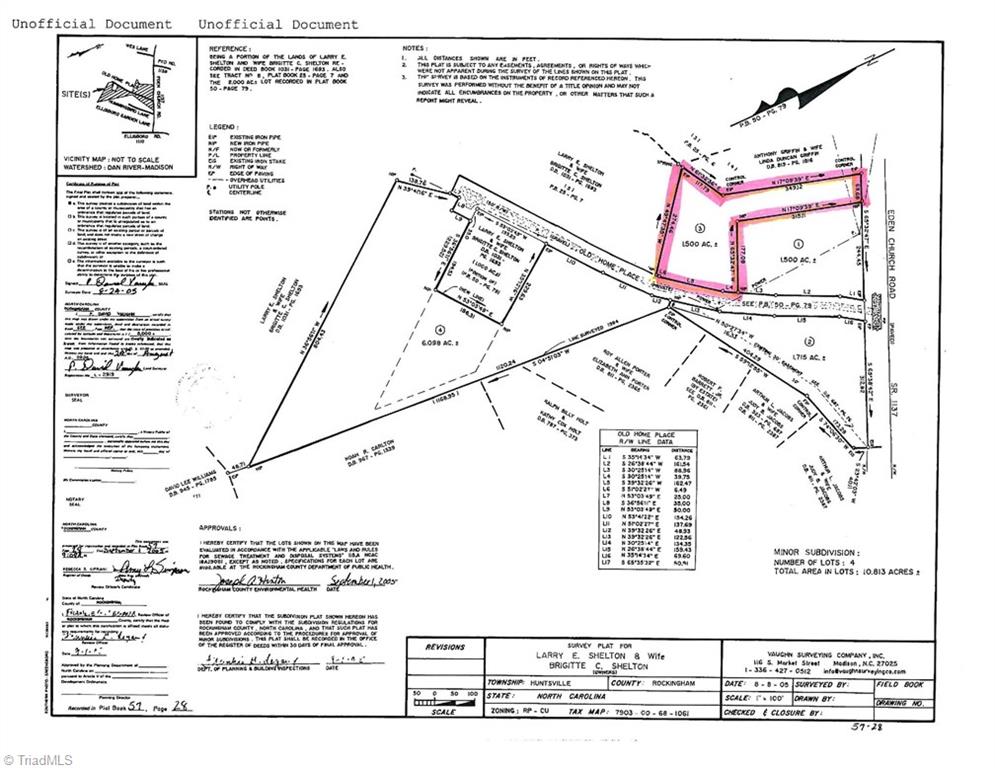 Lot 3 Eden Church Road Madison, NC 27025 - Photo 13 of 15 Survey Plat