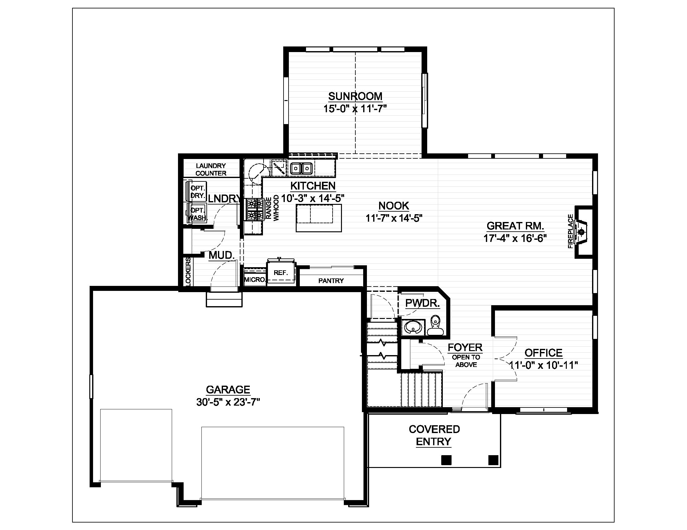 2402 Hoods Creek Path Mount, Unit LT98 Mount Pleasant, WI 53406 - Photo 11 of 14 Norwood First Floor Plan