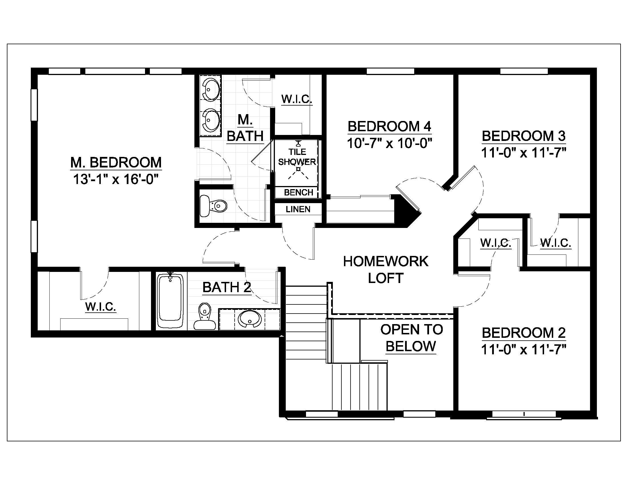 2402 Hoods Creek Path Mount, Unit LT98 Mount Pleasant, WI 53406 - Photo 13 of 14 Norwood Second Floor Plan