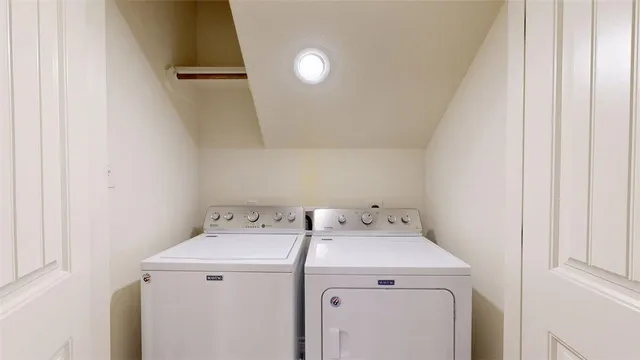 a view of small space with racks on the wall