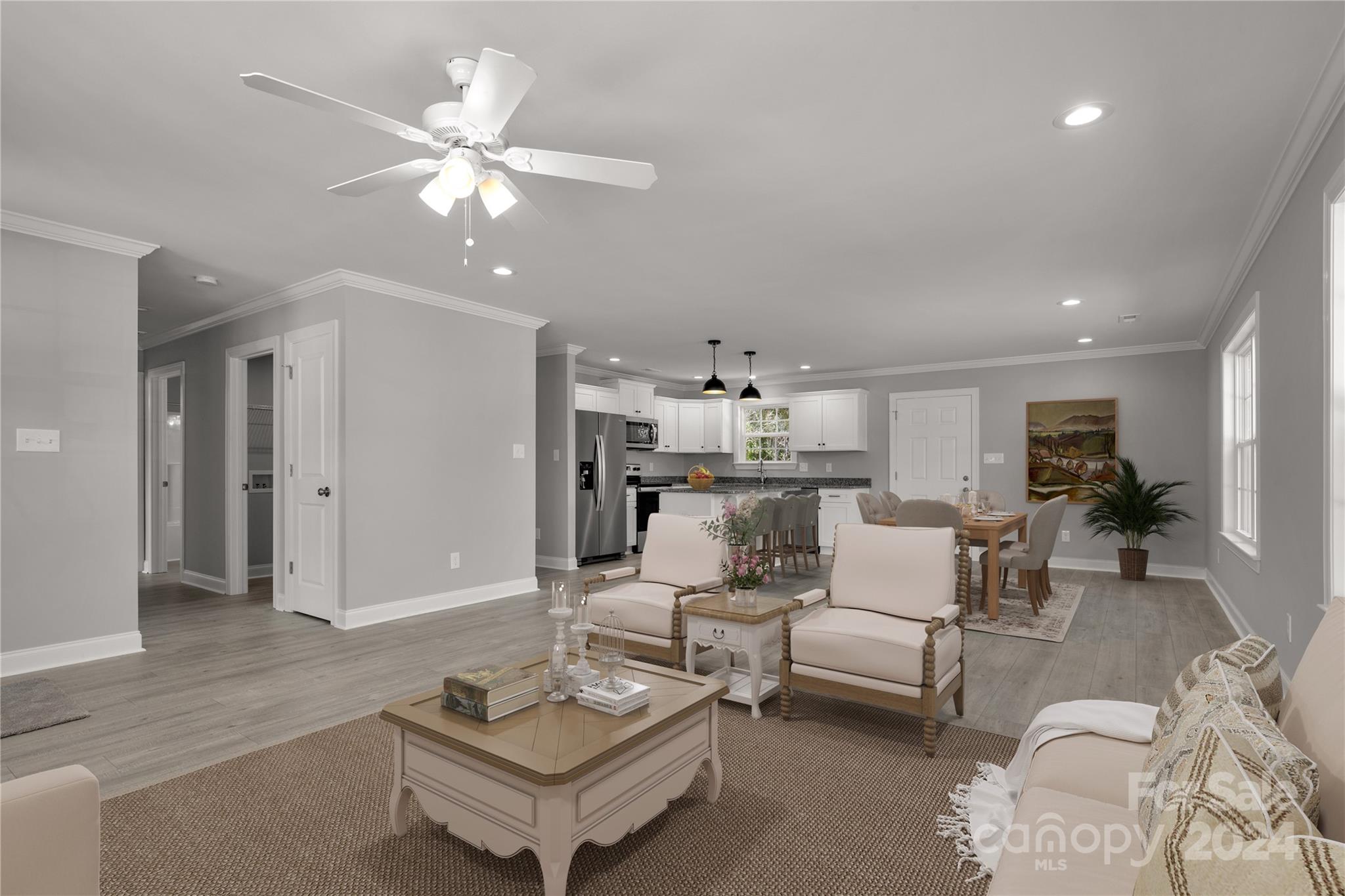 1780 Airport Road Lancaster, SC 29720 - Photo 26 of 26 a living room with furniture and kitchen view