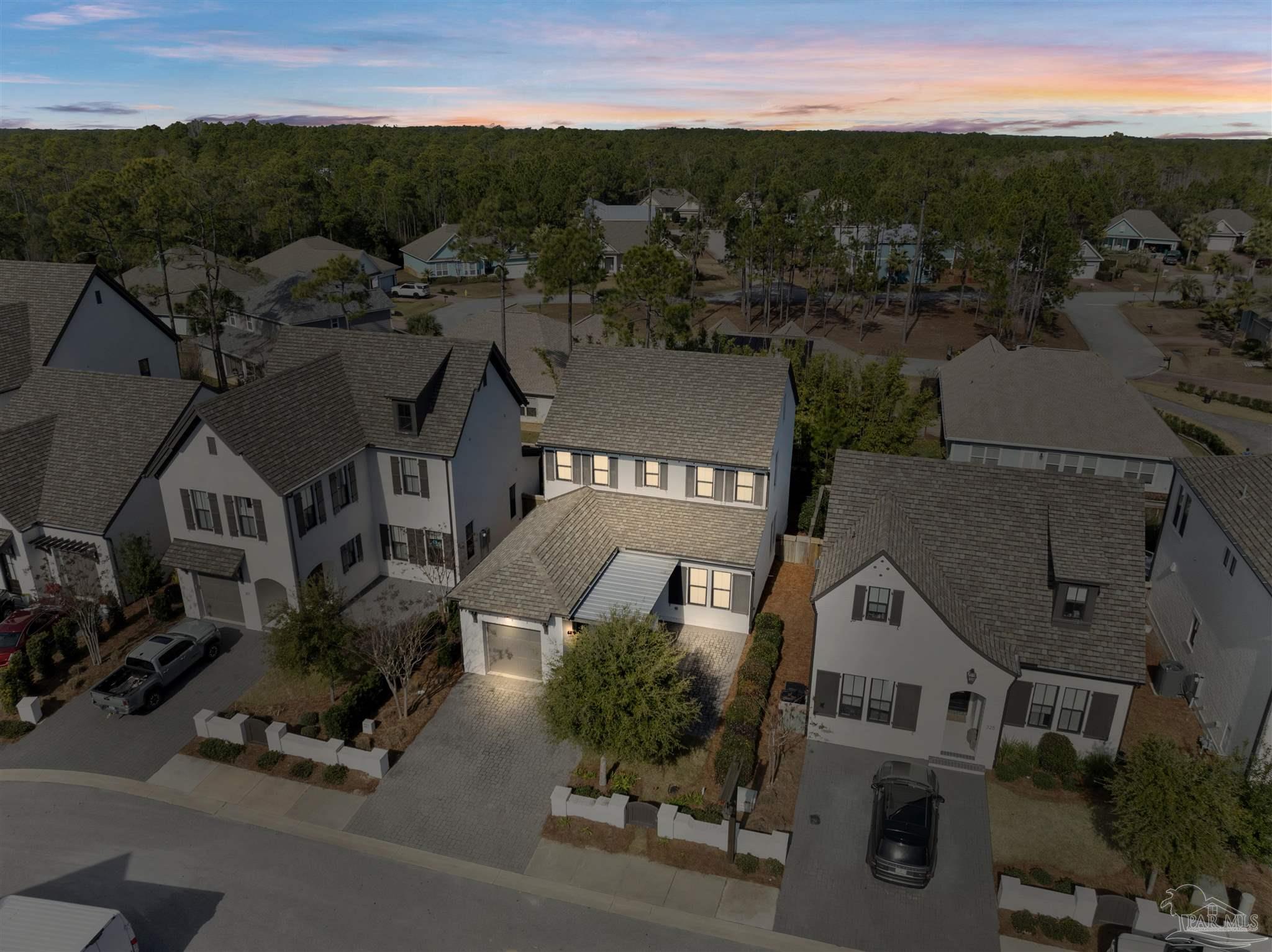 321 Ridgewalk Circle Santa Rosa Beach, FL 32459 - Photo 2 of 42 an aerial view of multiple houses with a street