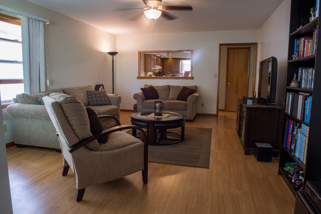 504 East Cleveland Street Spring Valley, IL 61362 - Photo 3 of 18 a living room with furniture and a book shelf