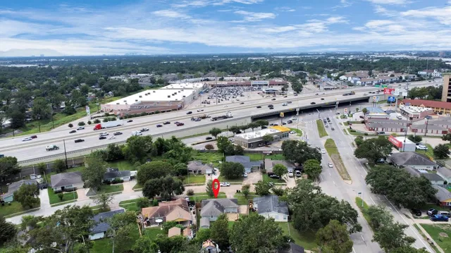 an aerial view of multiple house