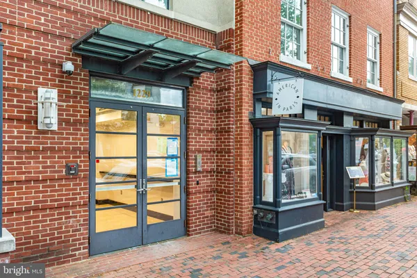 a view of a brick building with a window