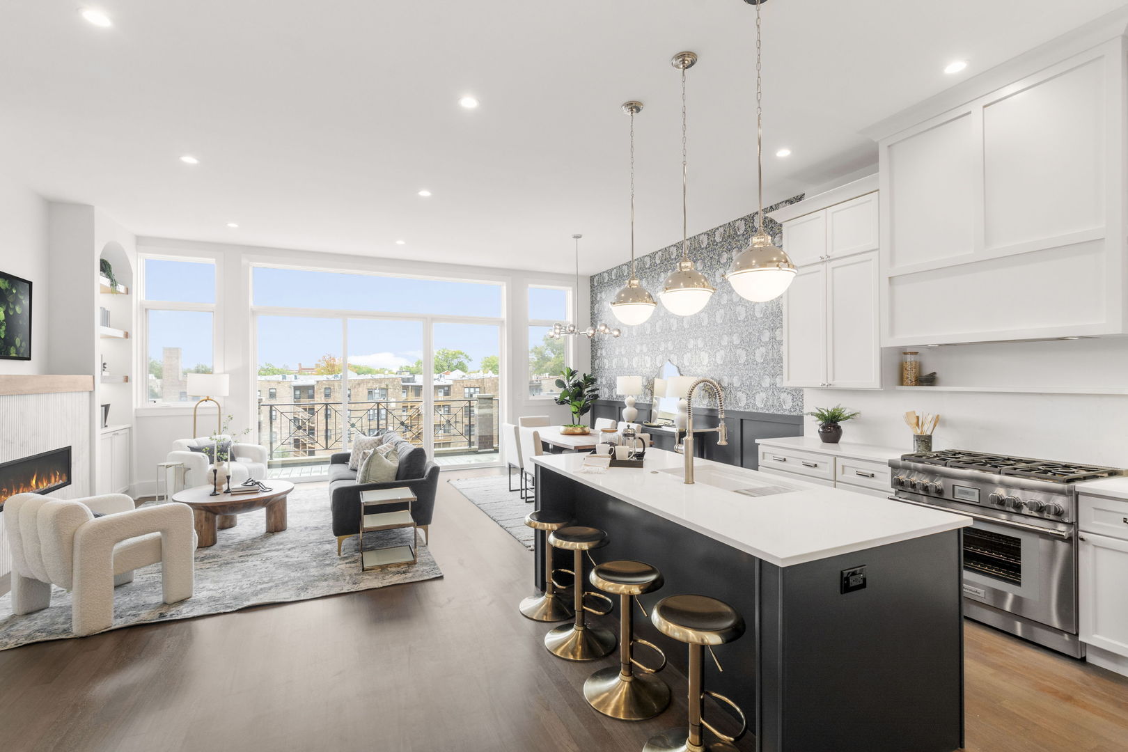 1426 West Irving Park Road, Unit 4 Chicago, IL 60613 - Photo 4 of 19 a kitchen with counter top space a sink appliances and cabinets