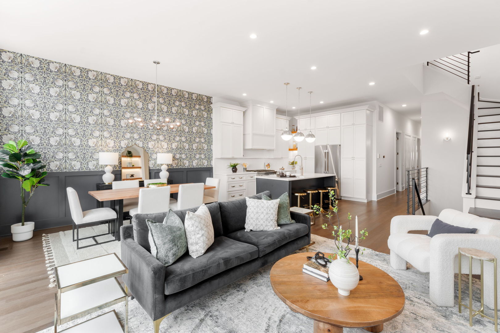 1426 West Irving Park Road, Unit 4 Chicago, IL 60613 - Photo 7 of 19 a living room with furniture and a large window