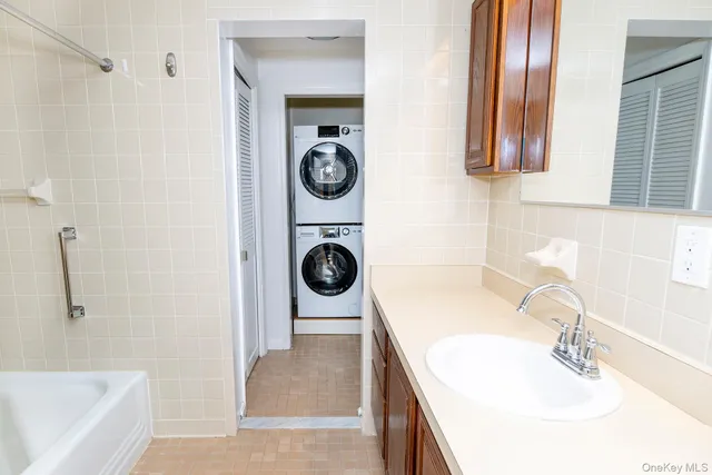 a bathroom with a sink and a bathtub