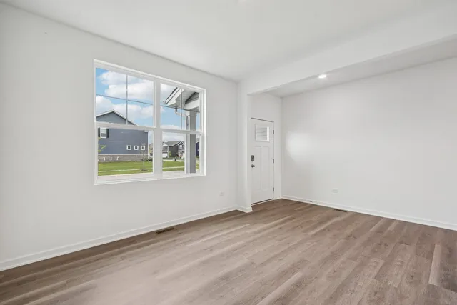 an empty room with a window