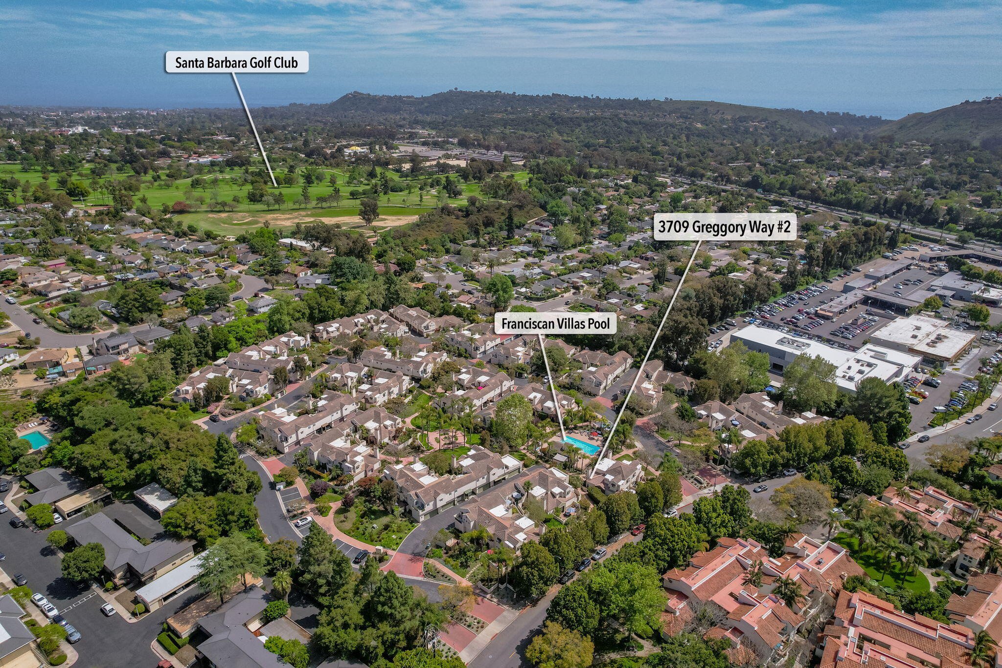 3709 Greggory Way, Unit 2 Santa Barbara, CA 93105 - Photo 32 of 35 01 - 3708-1 Greggory Way (aerial)