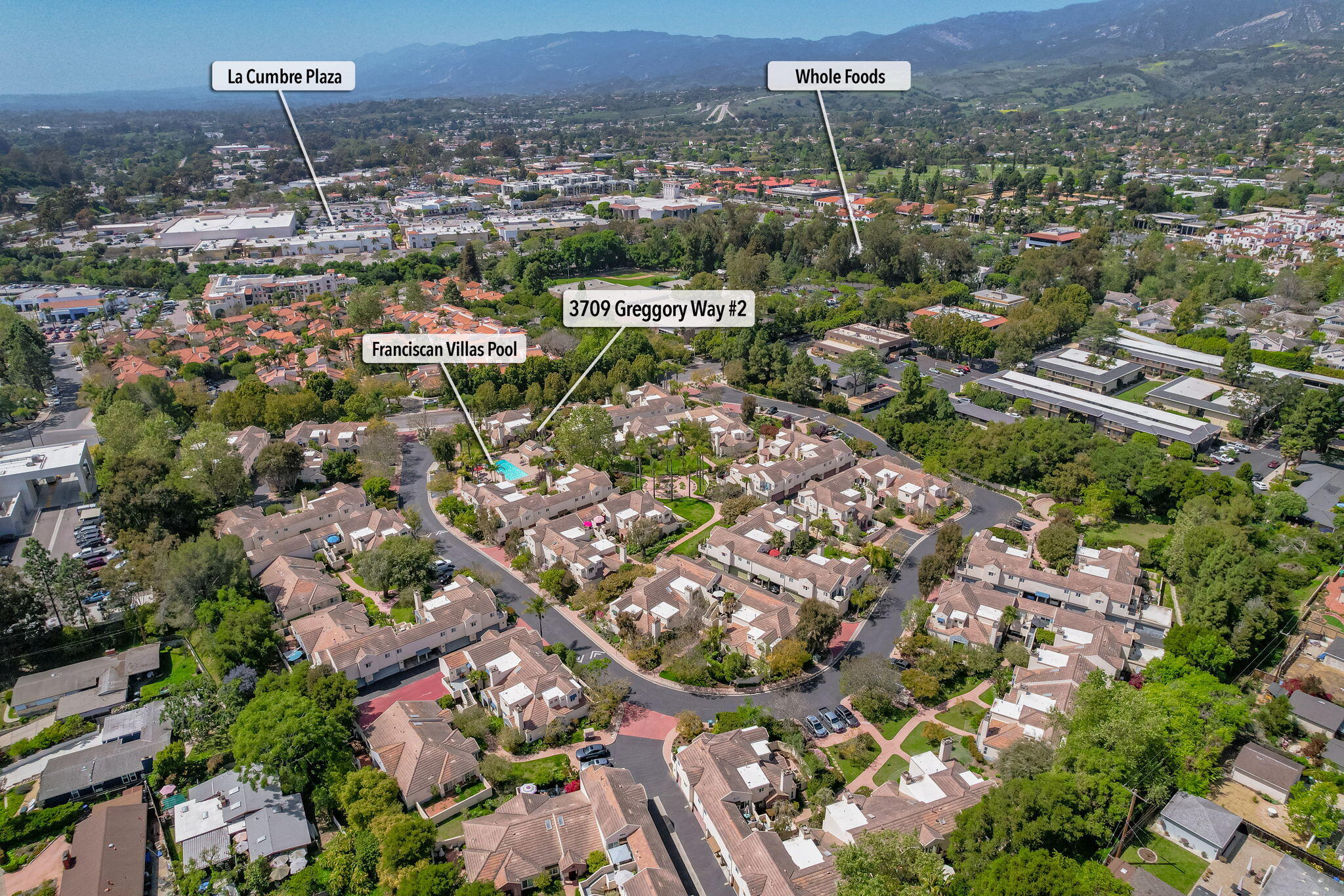 3709 Greggory Way, Unit 2 Santa Barbara, CA 93105 - Photo 33 of 35 02 - 3773-2 Greggory Way (aerial)