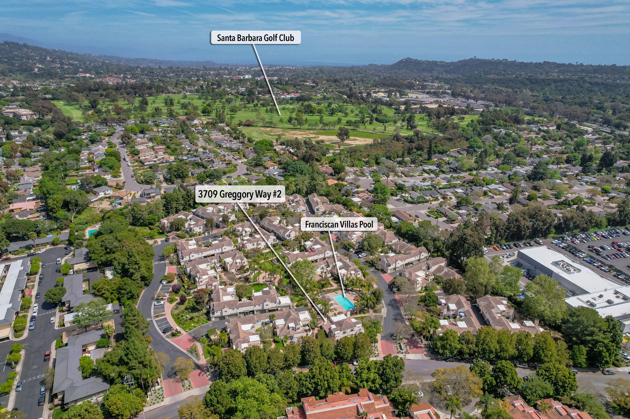 3709 Greggory Way, Unit 2 Santa Barbara, CA 93105 - Photo 34 of 35 03 - 3708-1 Greggory Way (aerial)
