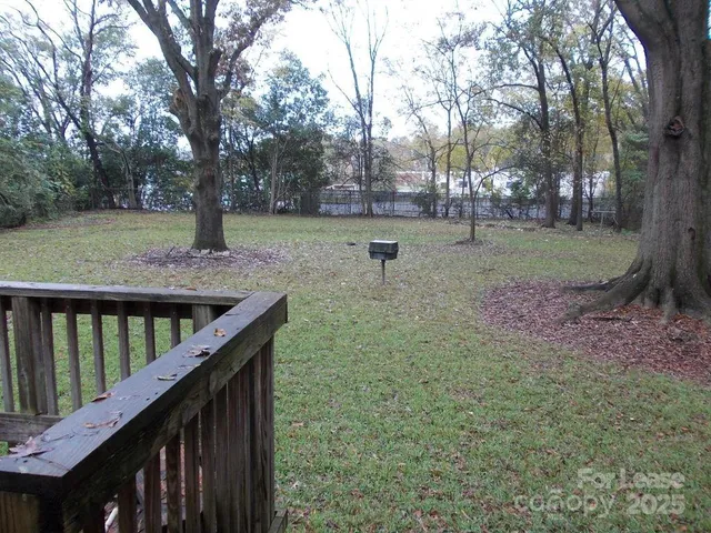 a view of backyard with trees