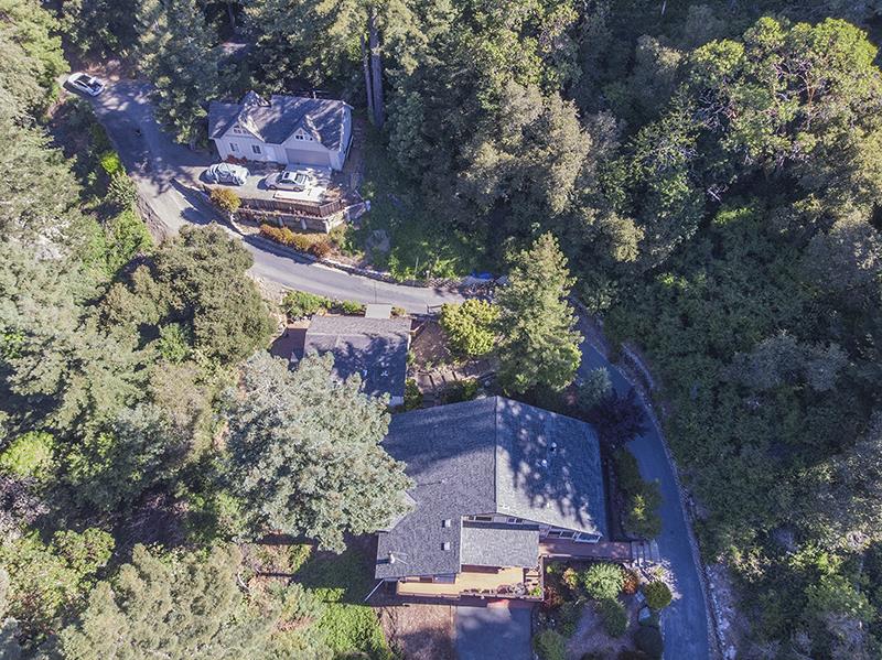 223 Ridge Road Woodside, CA 94062 - Photo 4 of 27 an aerial view of a house with a yard