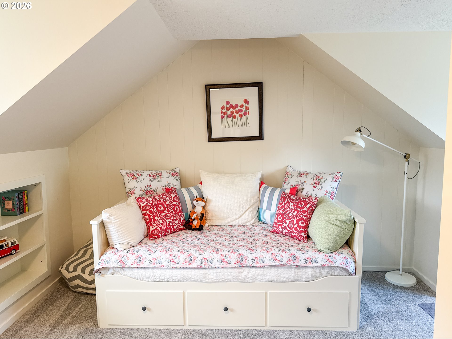 11734 Southeast Idleman Road Happy Valley, OR 97086 - Photo 24 of 48 a bedroom with a bed and wooden floor