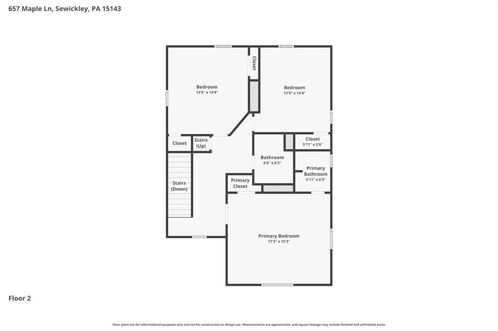 657 Maple Lane Sewickley, PA 15143 - Photo 40 of 50 Second level floor plan