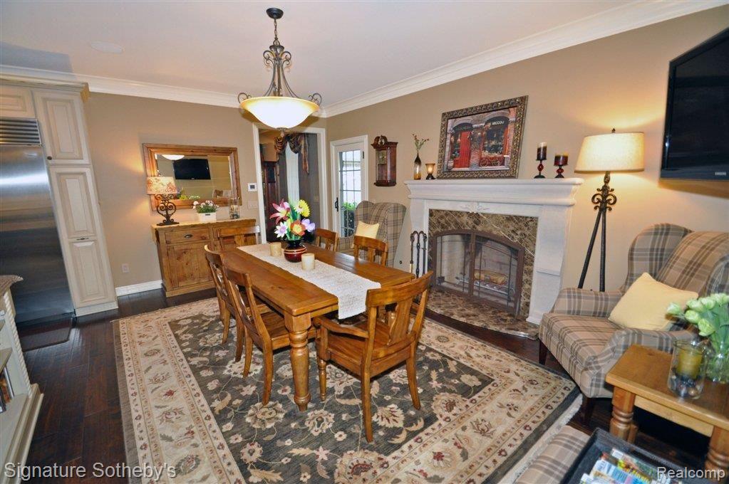 4519 Thornville Road Metamora, MI 48455 - Photo 39 of 99 With breakfast nook & fireplace