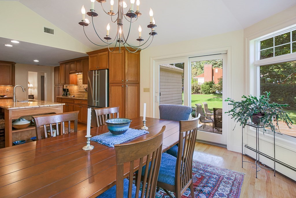 54 Ellis Drive Worcester, MA 01609 - Photo 25 of 42 a view of a dining room with furniture window and wooden floor