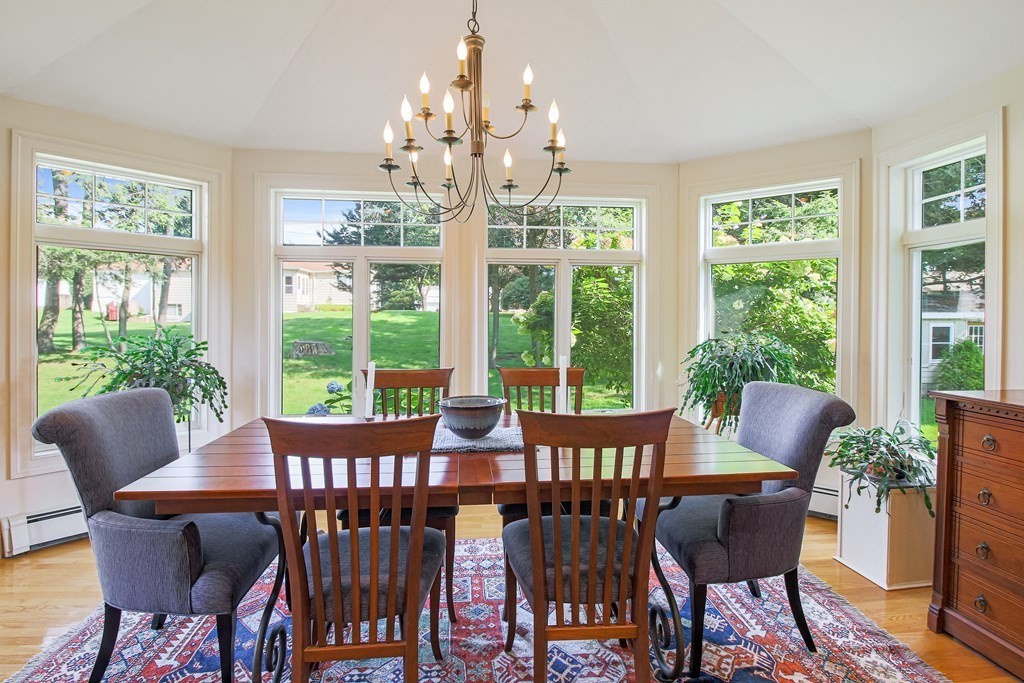 54 Ellis Drive Worcester, MA 01609 - Photo 28 of 42 a view of a dining room with furniture window and outside view