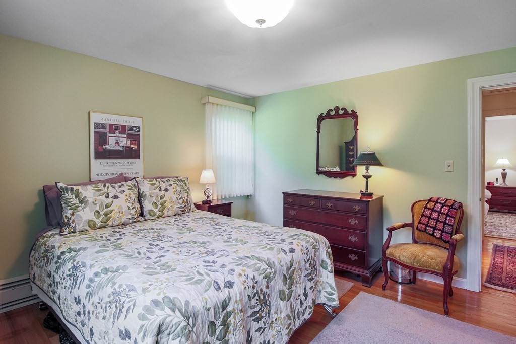 54 Ellis Drive Worcester, MA 01609 - Photo 36 of 42 a bedroom with a bed and dresser with mirror