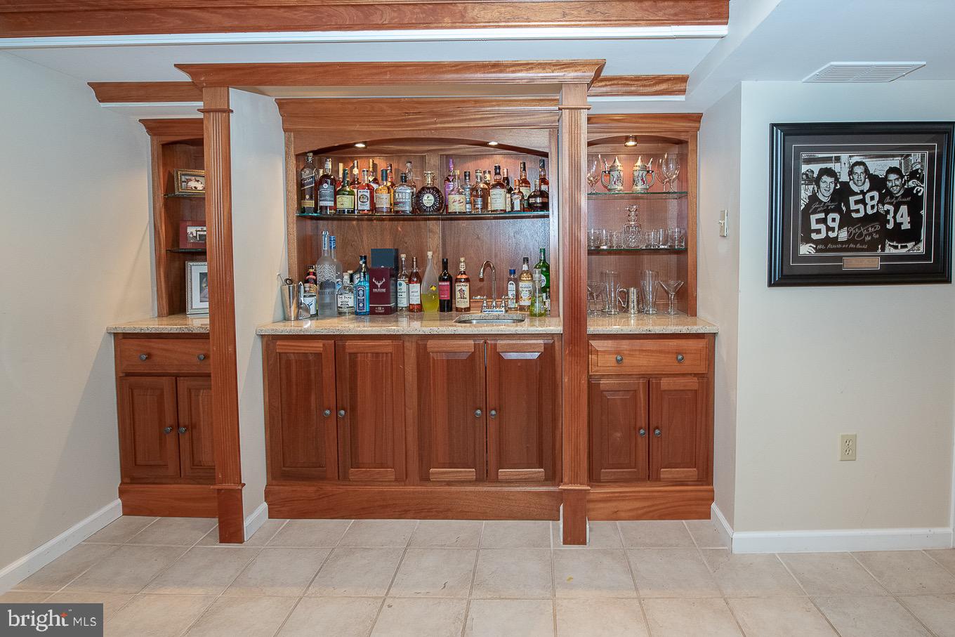714 Woodcrest Road Wayne, PA 19087 - Photo 35 of 44 Handsome Bar Area in the finished Basement
