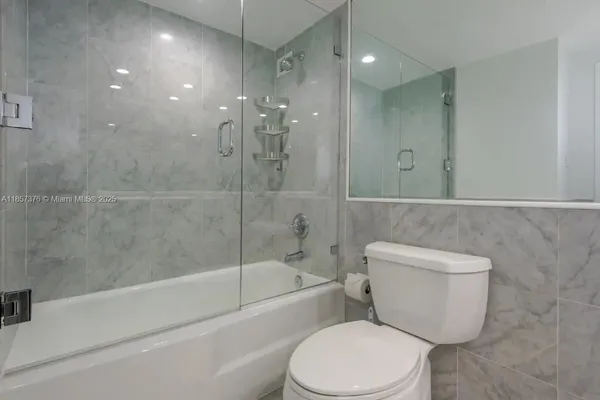a bathroom with a toilet and a bathtub