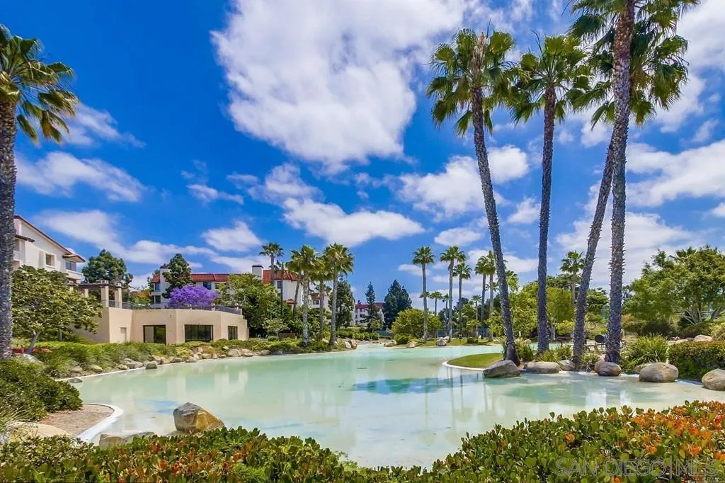 5605 Friars Road, Unit 304 San Diego, CA 92110 - Photo 35 of 37 a view of a lake with houses