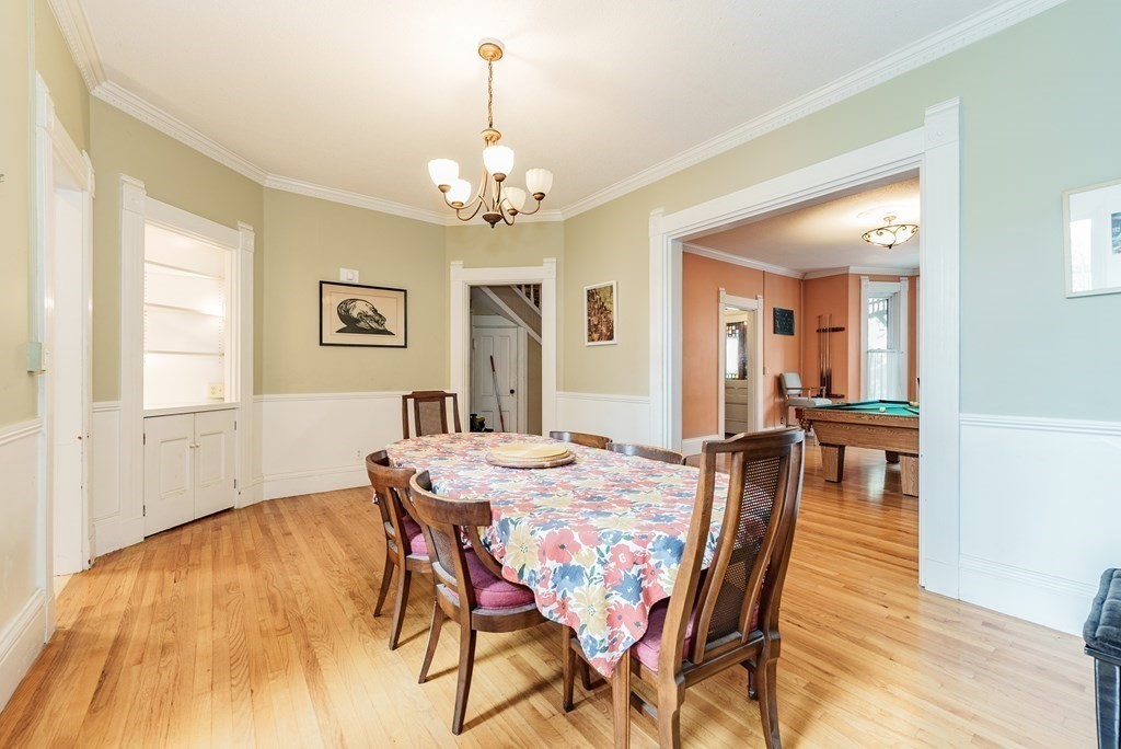19 Mattoon Street Springfield, MA 01105 - Photo 10 of 42 a view of a dining room with furniture and wooden floor