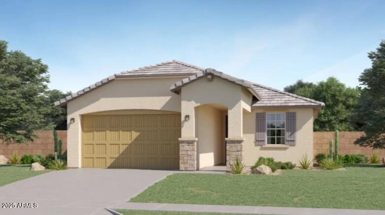 14955 West Hackamore Drive Surprise, AZ 85387 - Photo 1 of 19 a front view of a house with a garden