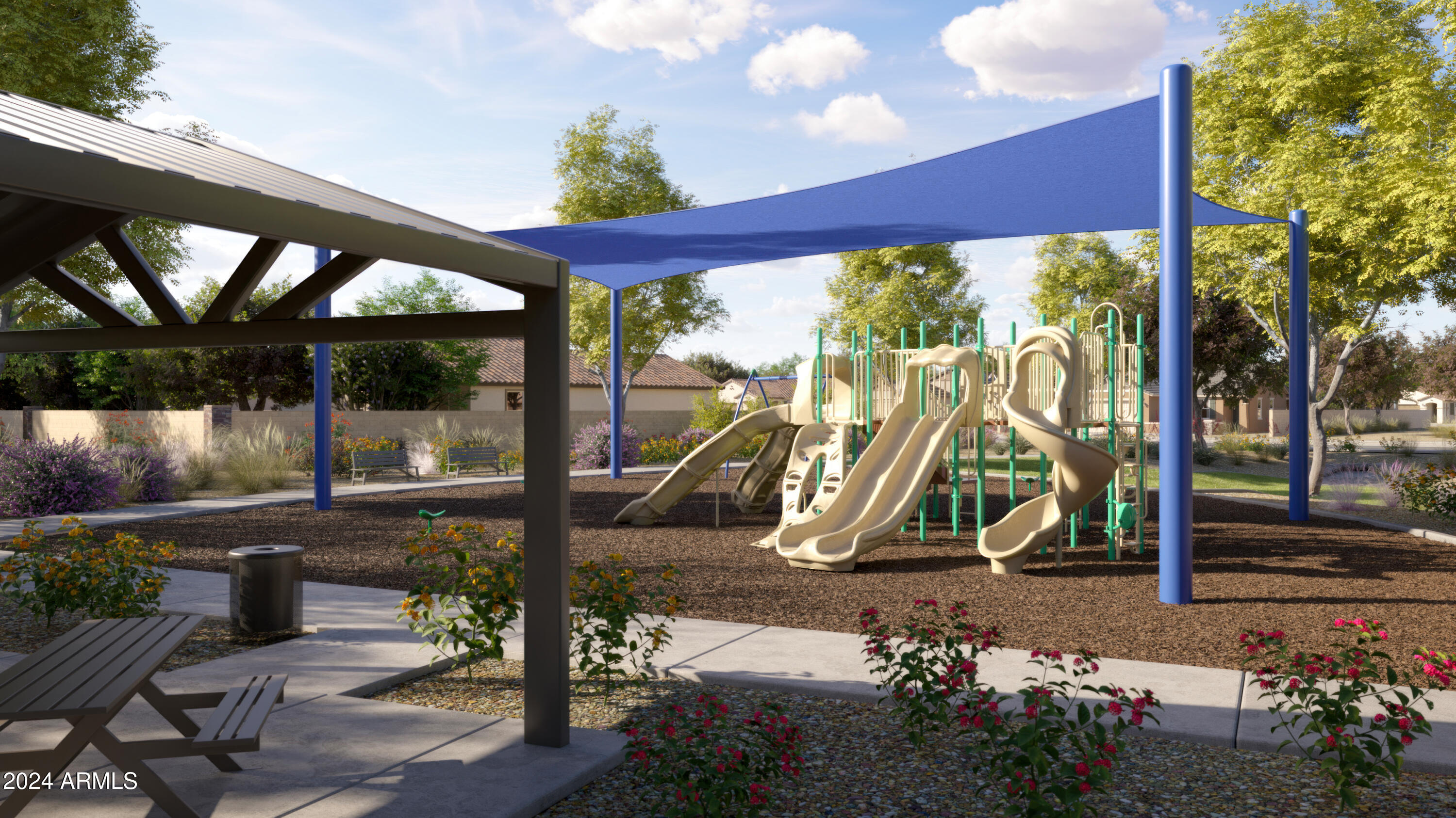 14955 West Hackamore Drive Surprise, AZ 85387 - Photo 18 of 19 a view of a porch with a table and chairs