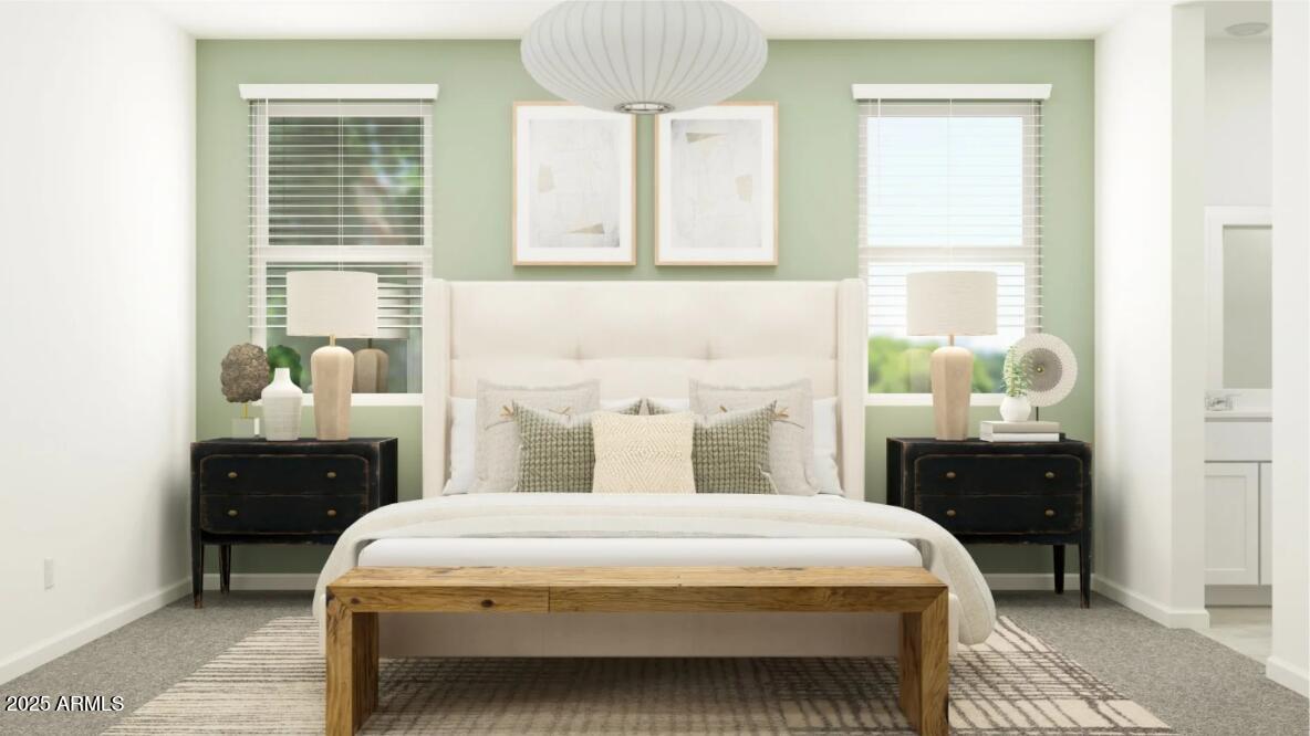 14955 West Hackamore Drive Surprise, AZ 85387 - Photo 9 of 19 a bedroom with a bed and a lamp on dresser