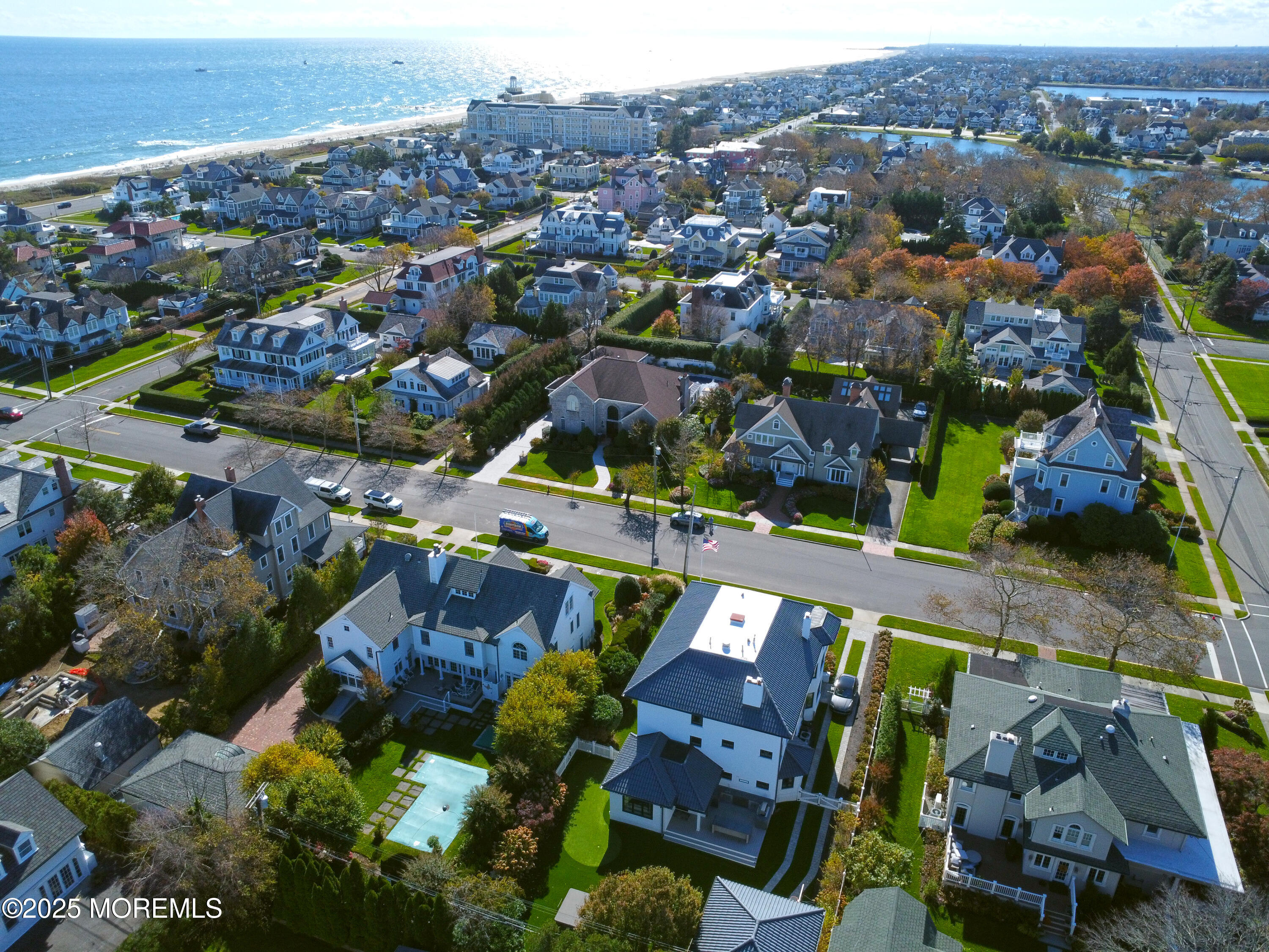 112 Passaic Avenue Spring Lake, NJ 07762 - Photo 60 of 69 an aerial view of a houses with a swimming pool