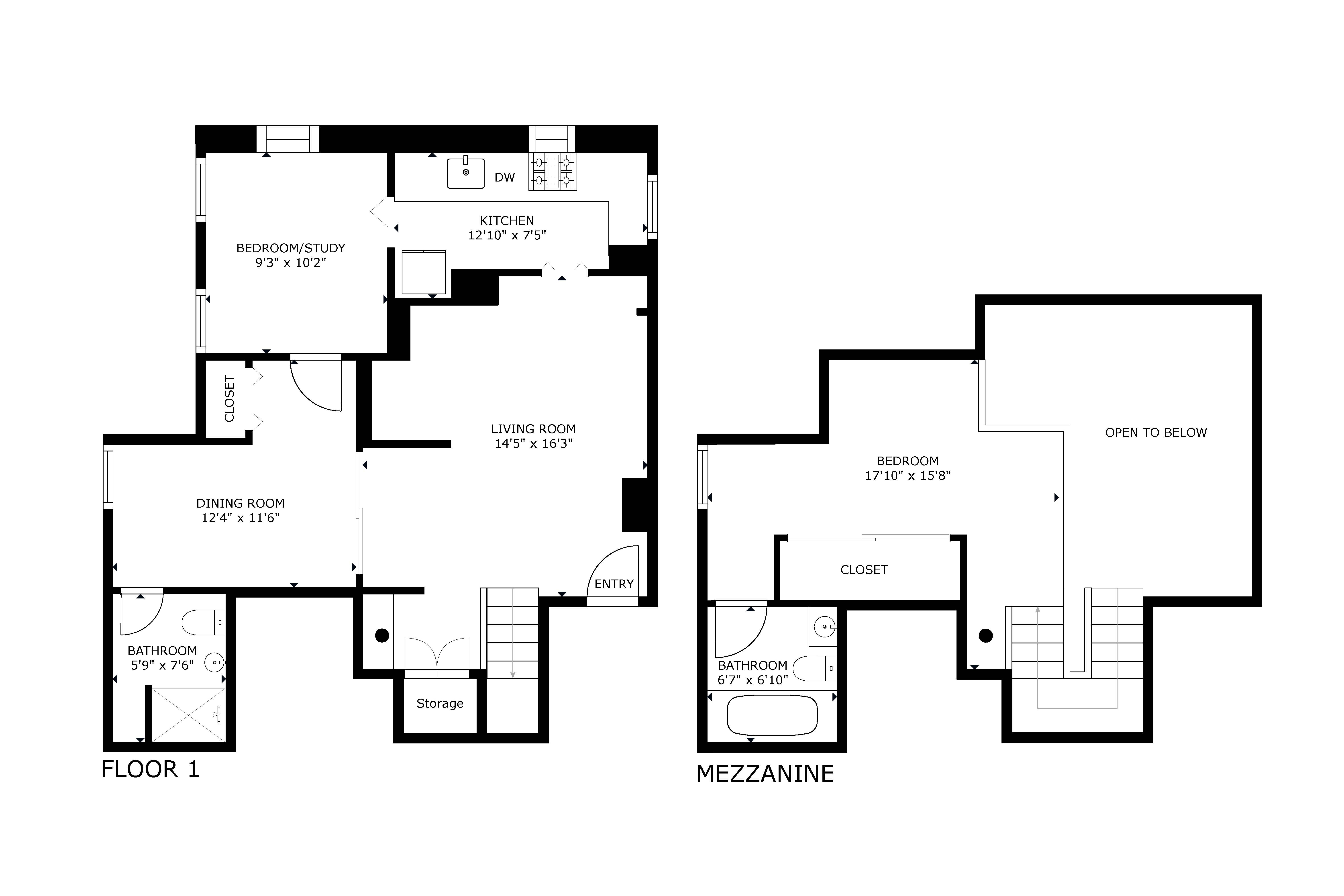 32 West 40th Street, Unit 11B Manhattan, NY 10018 - Photo 9 of 9 a picture of a floor plan