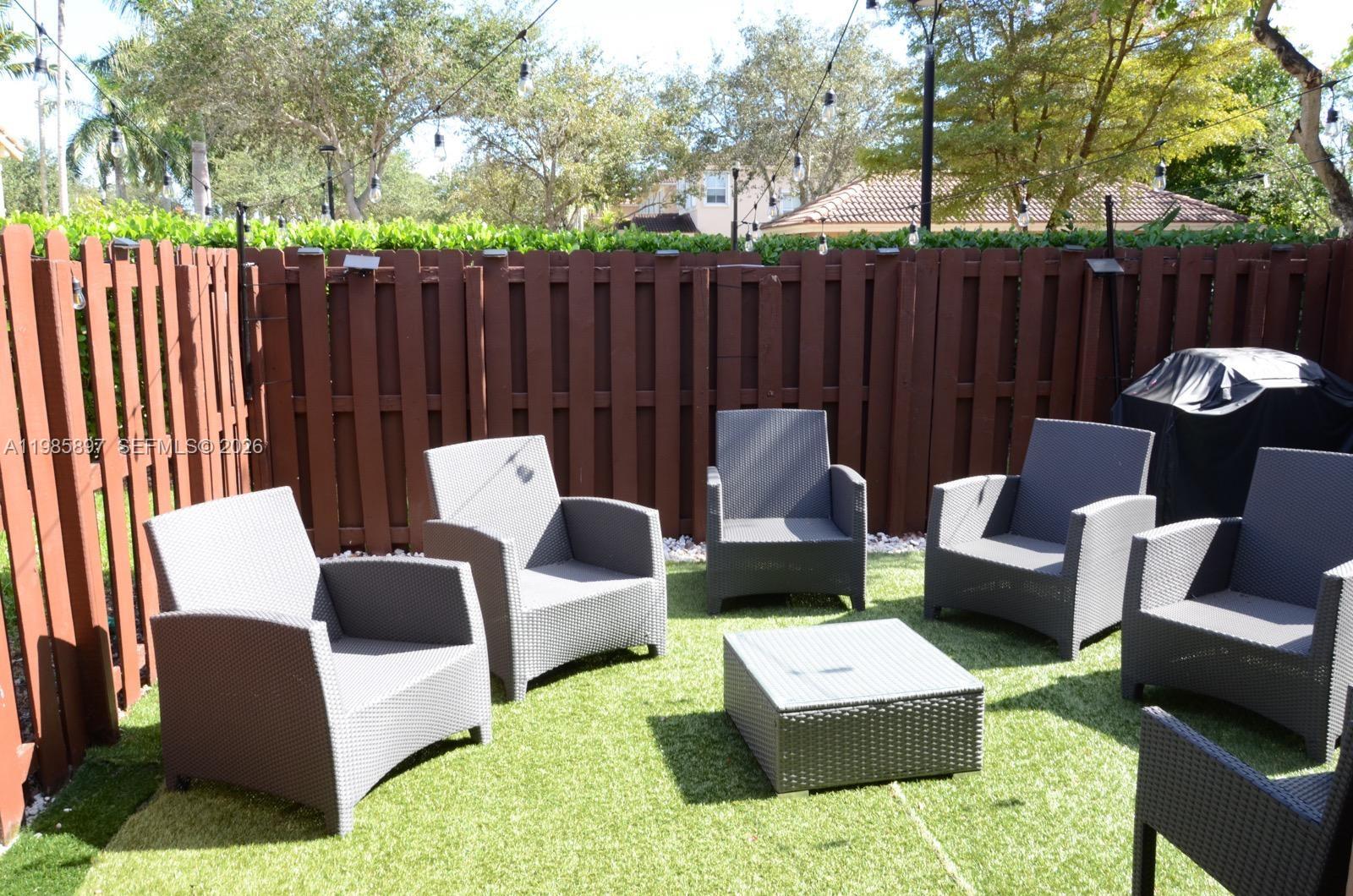 12505 Southwest 124th Court Miami, FL 33186 - Photo 9 of 29 a backyard of a house with couches table and chairs